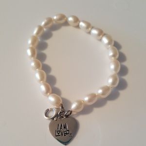 Helzberg Pearl Bracelet with Heart